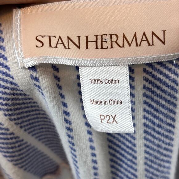 Stan Herman Cotton Kaftan Sleepwear Nightgown House Dress Lounger 2X Plus READ - Picture 6 of 11